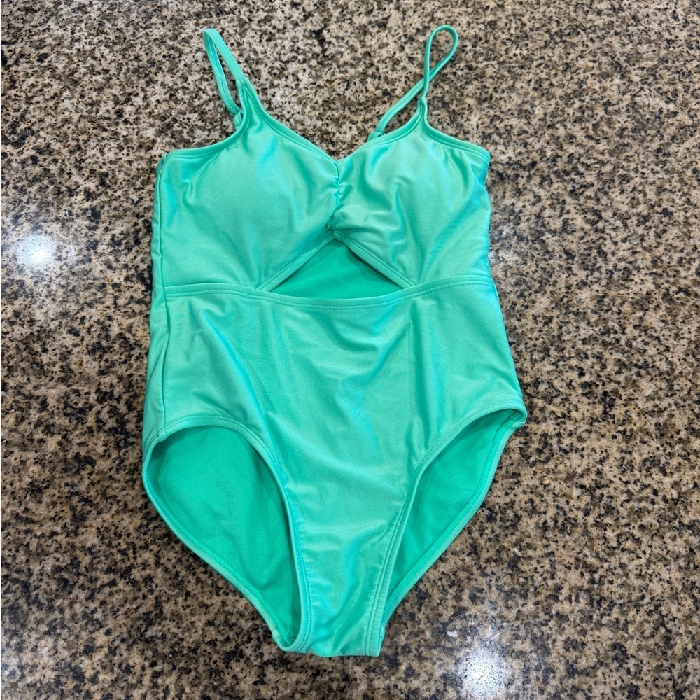 art class Girls One-Piece Swimsuit in Aqua Green